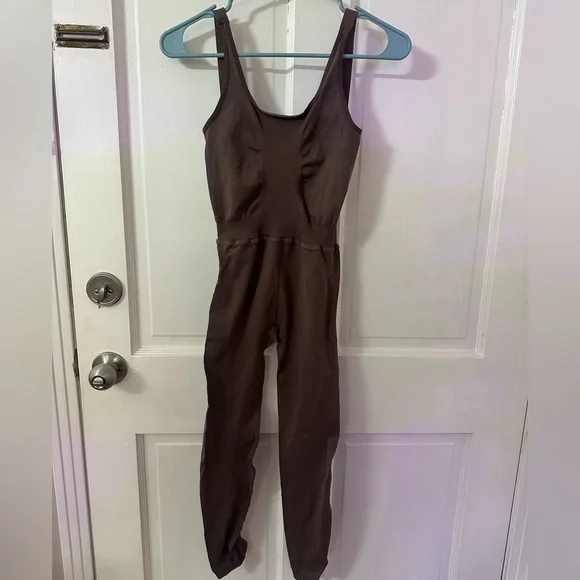 NWOT Free People Good Karma Onesie in Driftwood - Picture 5 of 11